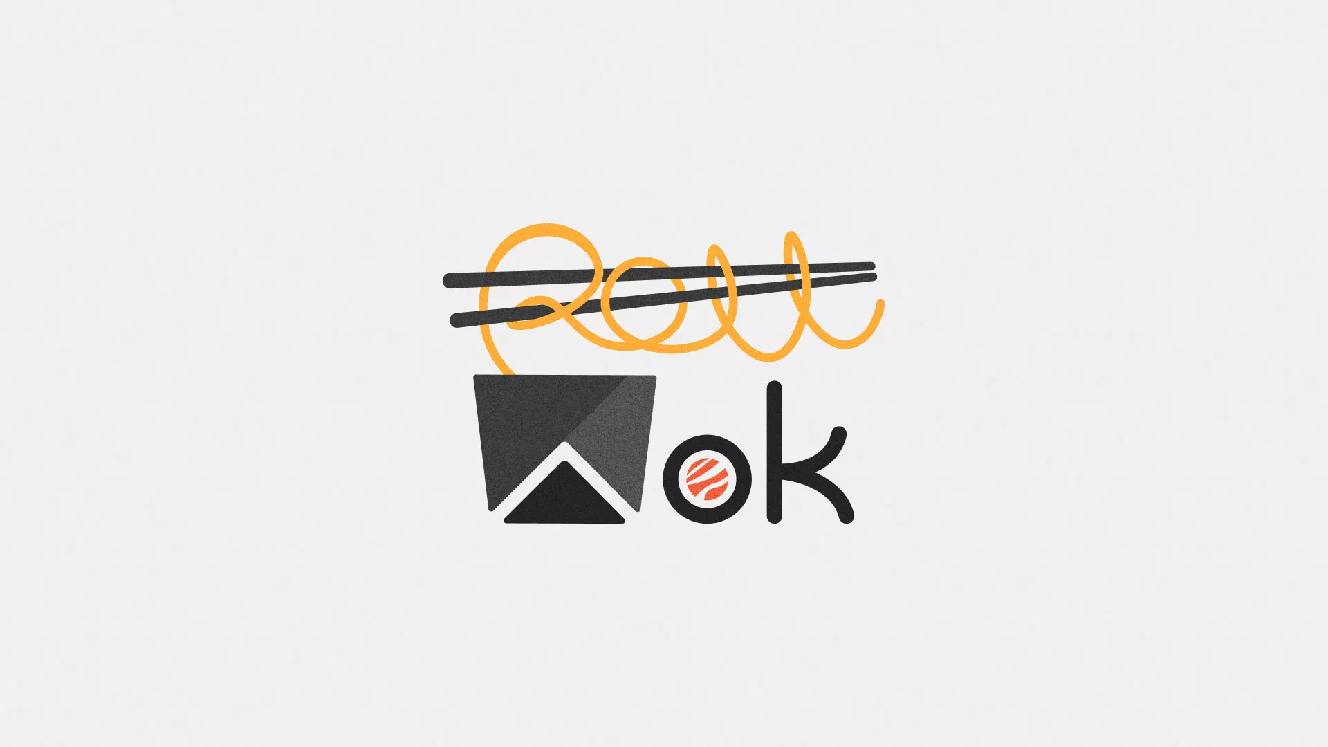 Разработка логотипа суши-бара «Roll Wok Club» в Нововоронеже